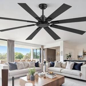 CELING FAN-65"-6 DP- 8 BLADE-BLK